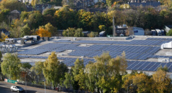 Rooftop solar on top of Sainsbury's supermarket