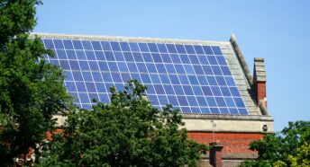 Solar panels on rooftop