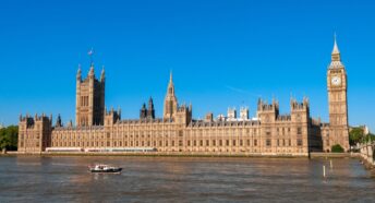 Big Ben and the Houses of Parliament on the river Thames, London, England, Britain, UK