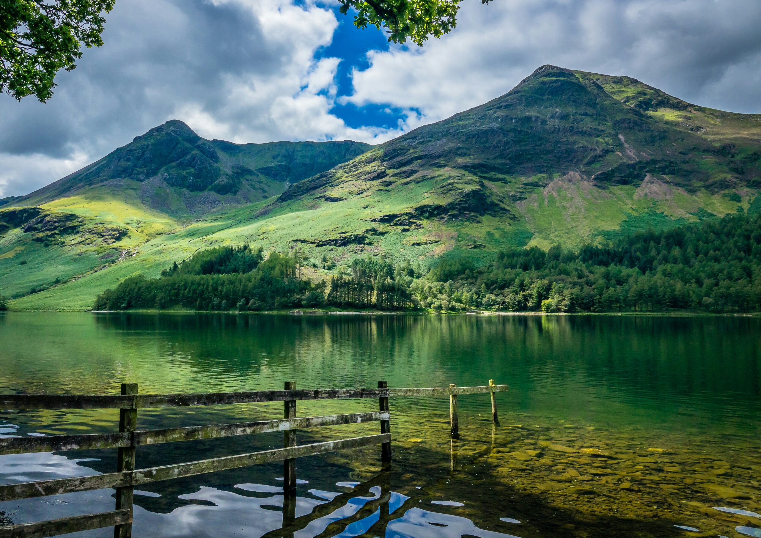 Lake District lake with mountains in the background
