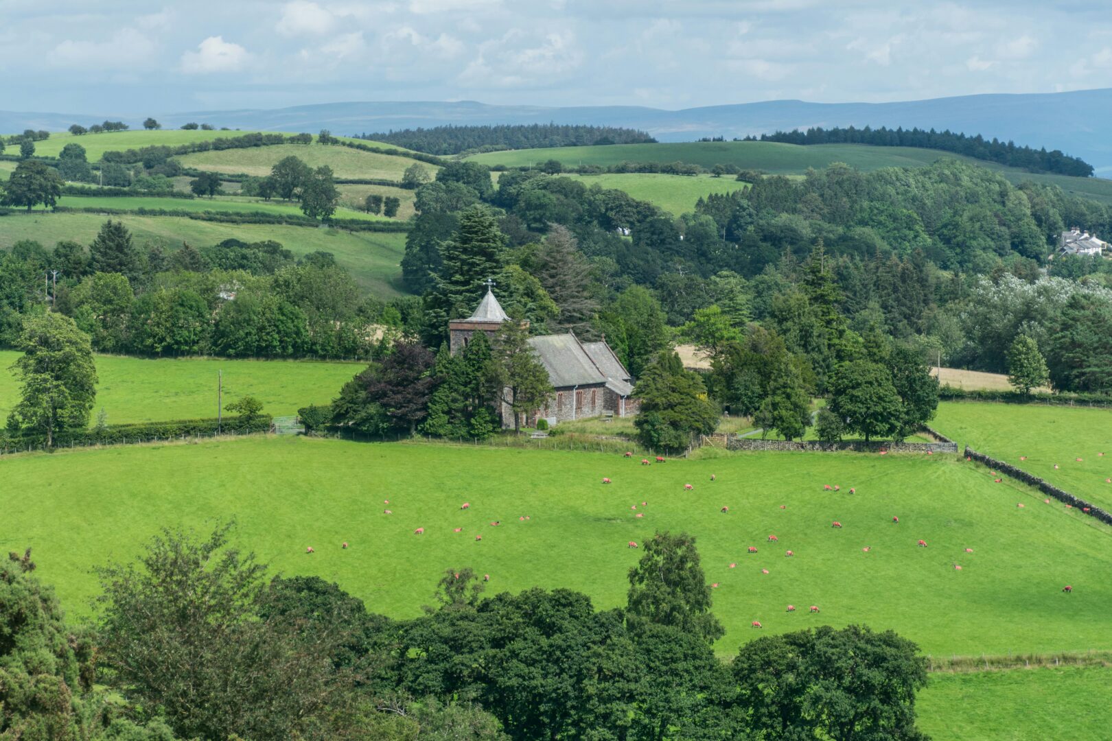 Lake District scenic countryside view