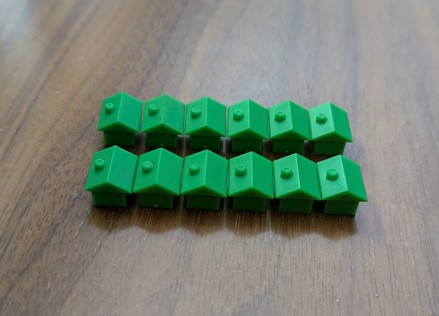 Rows of plastic houses all the same