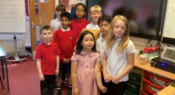 A group of children